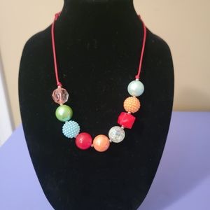 Multi colored beaded necklace
